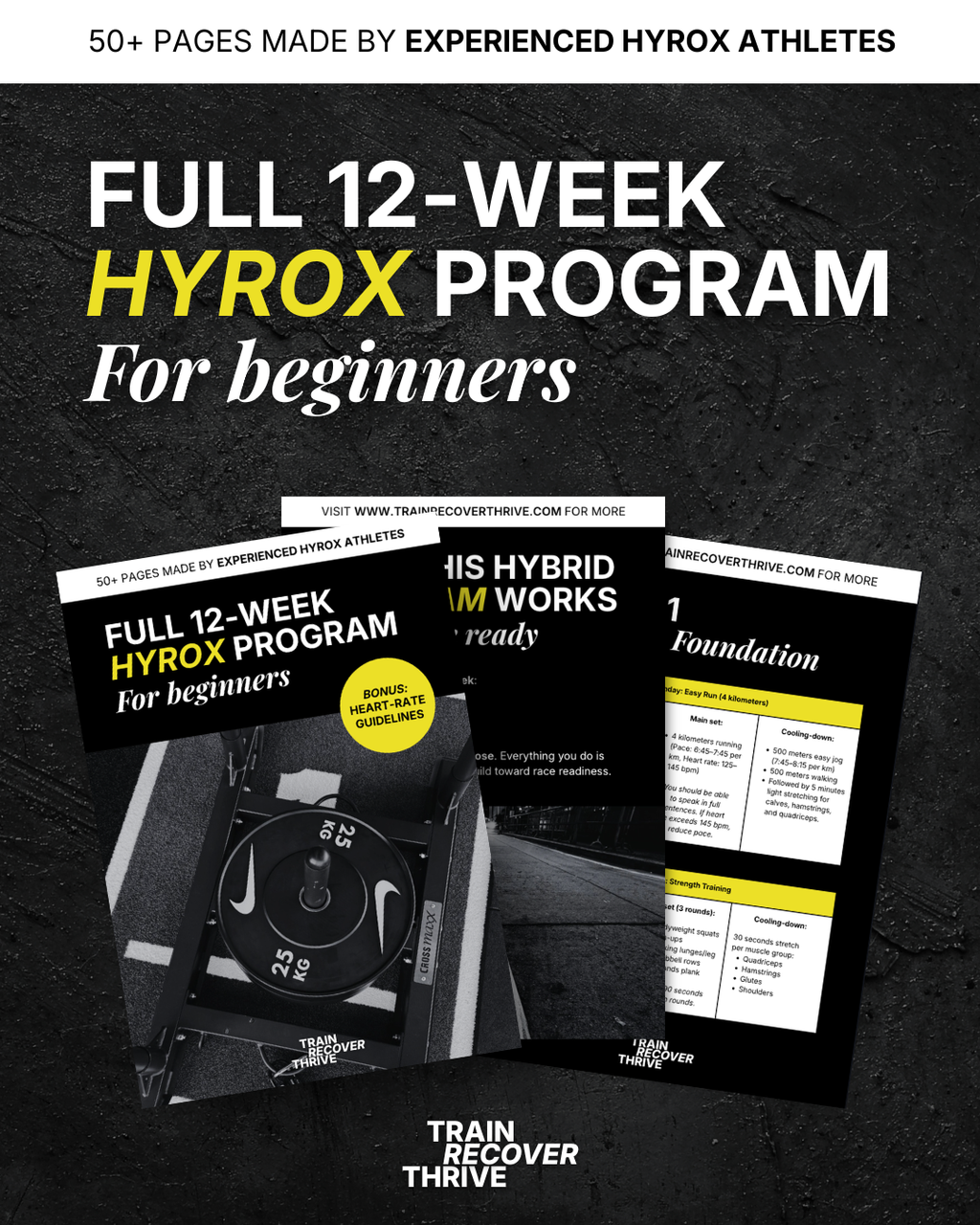 Hyrox Program HYROX Training Plan for Beginners | 12-Week HYROX Program – Train ...