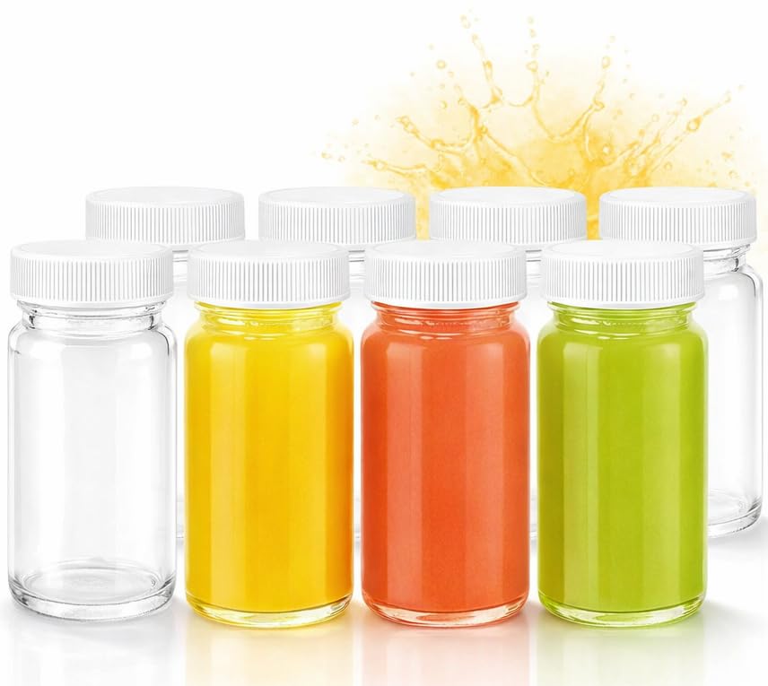 Juice Shot Bottles with Caps