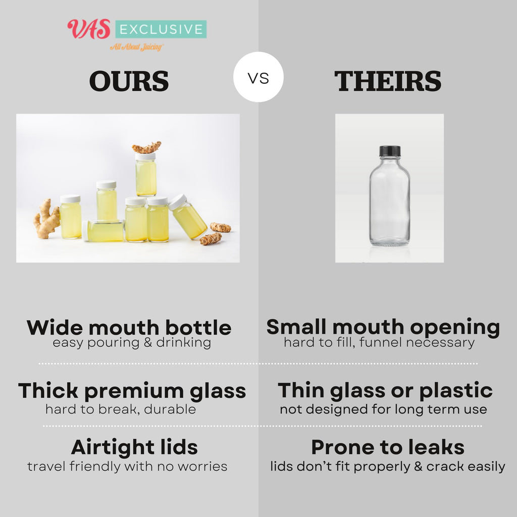 Juice Shot Bottles with Caps