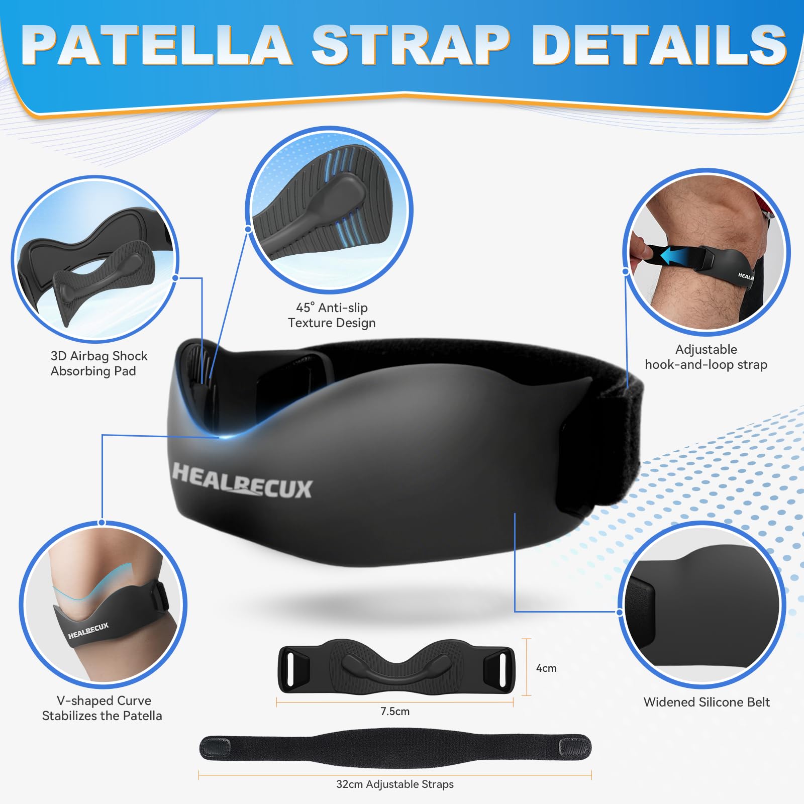 Silicone Patellar Tendon Support Strap