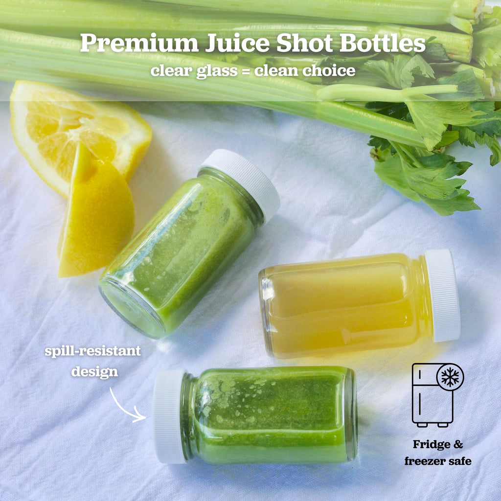 Juice Shot Bottles with Caps