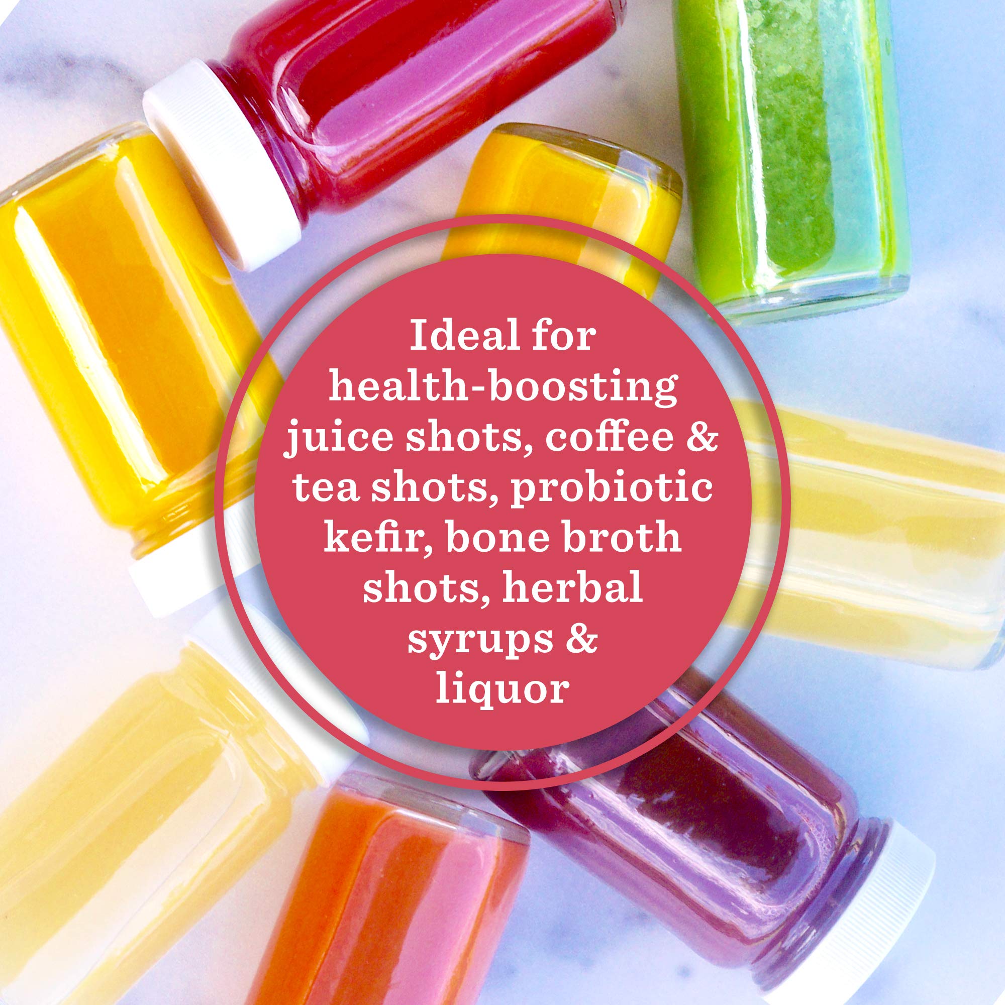 Juice Shot Bottles with Caps